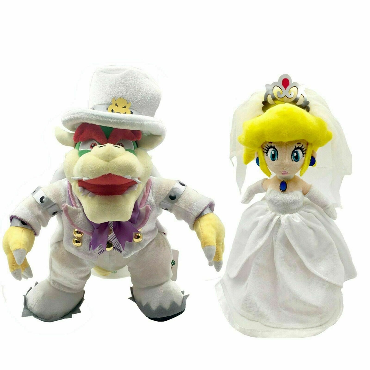 2X Super Mario Odyssey Bowser Peach Wedding Dress Plush Toy