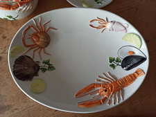 BASSANO - MADE IN ITALY-  🦀 Grande Piatto Da Portata PER CROSTACEI 🦐🦞3D
