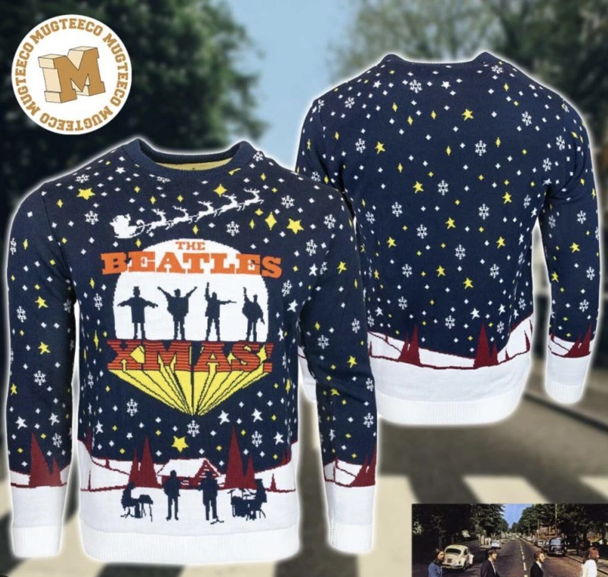 The Beatles Christmas Jumper Sweaters Available In XS XXL 3XL 4XL