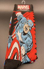 Marvel Captain American  Captain America Shield 2 Pair Mens Novelty Socks Sz 6-