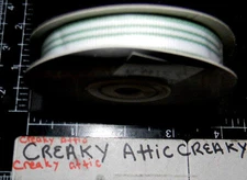 STAMPIN UP WILD WASABI STRIPED GROSGRAIN RIBBON 5/8 INCHES # 380