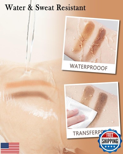 Waterproof Eyebrow Powder Kit-2 Colors Eye Brow Powder Tinted Palette Long La - Picture 4 of 5