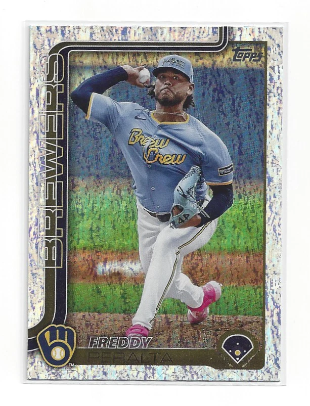 2025 Topps Series 1 Rainbow Foil #61 Freddy Peralta Brewers Pitcher MLB Card
