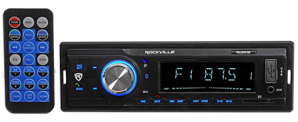 Digital Media Receiver/Radio+Front Speakers+Wire Kits For 87-95 JEEP WRANGLER YJ - Image 2 of 4