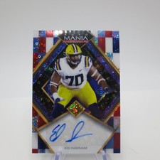 2022 Wild Card Ed Ingram Auto Mania Rookie Autograph LSU 3/8 AMA-D33. rookie card picture