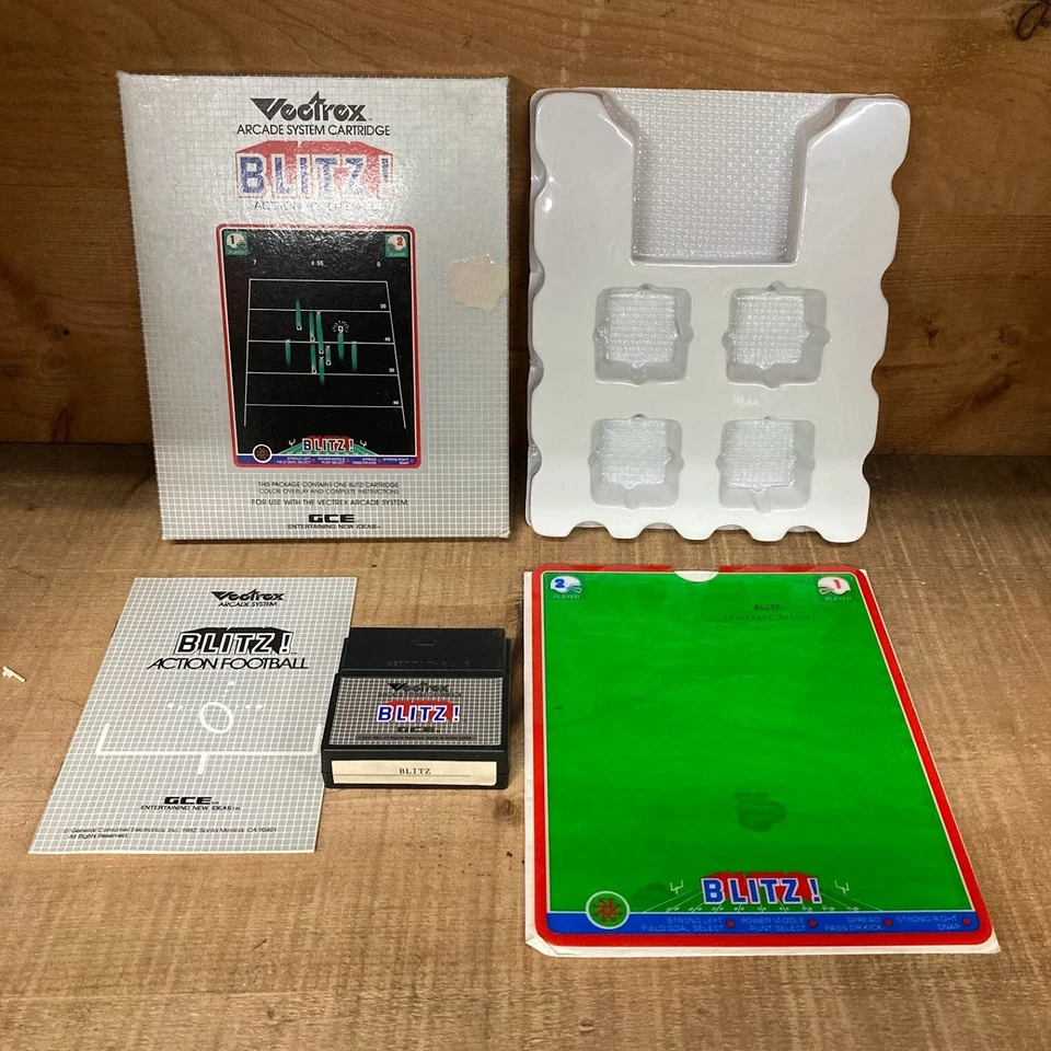 Blitz! (1982) Vectrex Arcade System Cartridge Complete w/Box, Manual, Overlay - Image 3 of 4