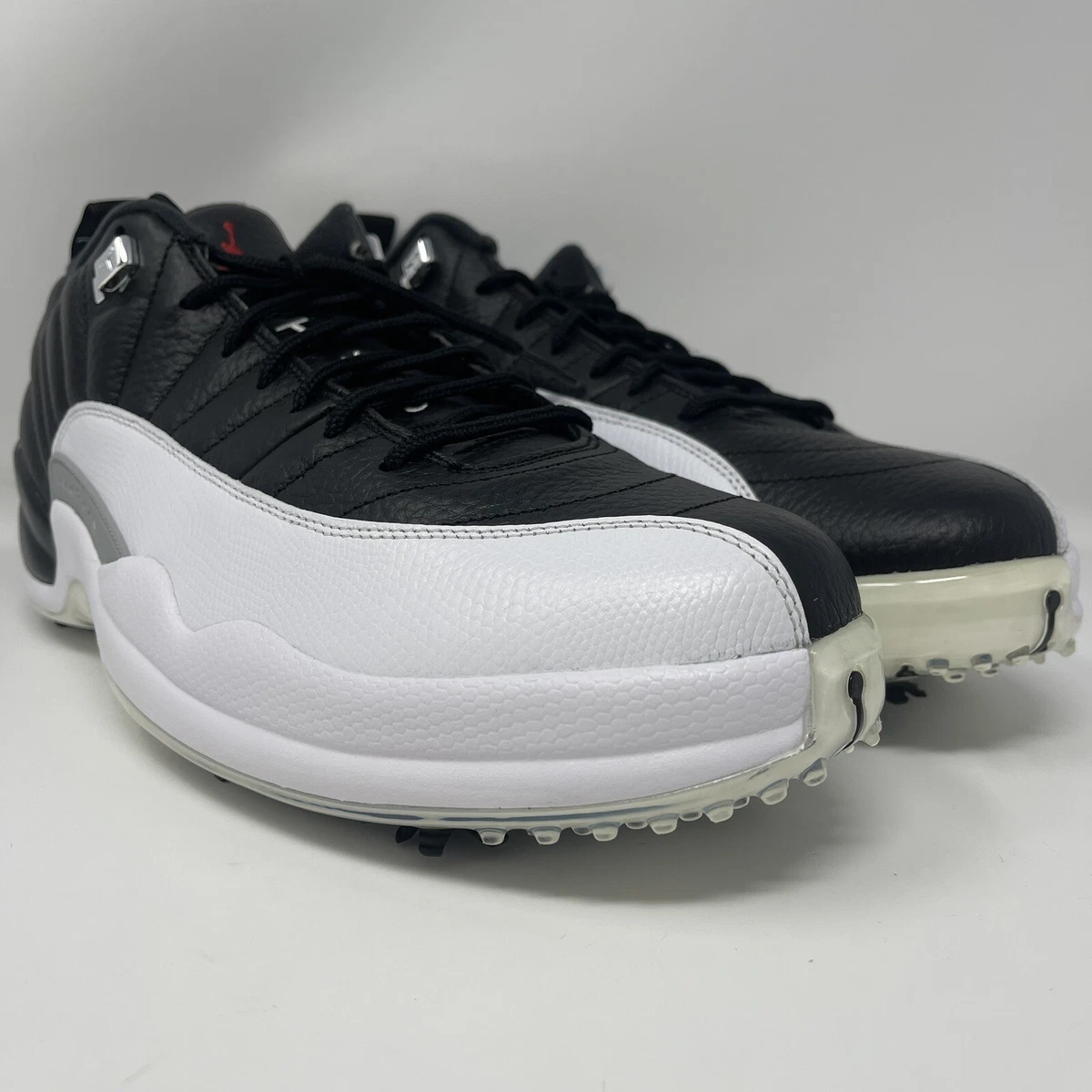 New Size 16 Air Jordan XII 12 Retro Low Golf Shoes Black White DH4120 010 Men s