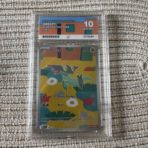 Pokémon TCG Dreepy IR 247/217 Ascended Heroes Ace Gem Mint 10 Perfect Subgrades
