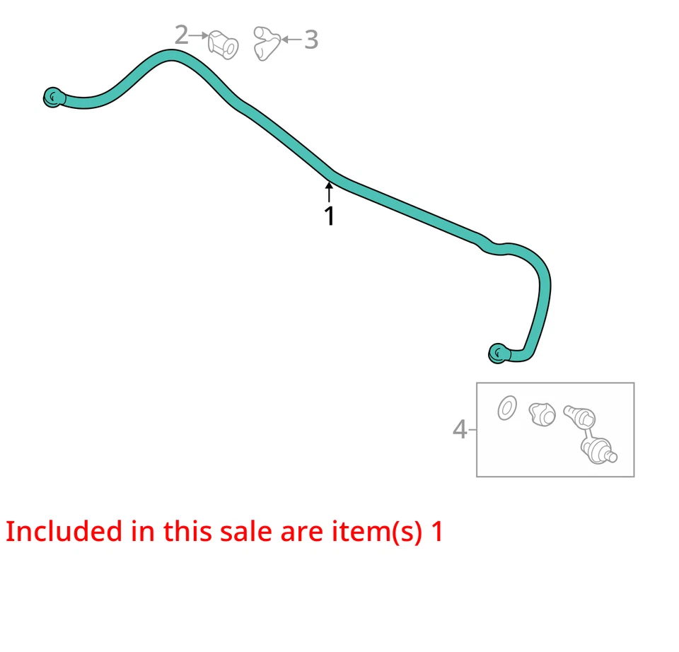 Barra estabilizadora trasera Mitsubishi Eclipse 2000 tracción delantera fabricante de equipos originales 95 k millas - LKQ413024371 Foto 4 de 4