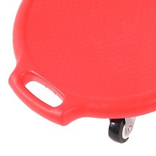 Red Sports Scooter Board With Handle Round Thickened PP Flat Floor Sitting S AP9