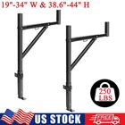2 PCS Pickup Truck Ladder Rack 19"-34" W 38.6"-44" H Steel Truck Bed Rack 250lbs