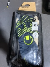 UHLSPORT PREDICTION ABSOLUTGRIP SC, Size 8.5, Color: Navy/White/Fluo Yellow
