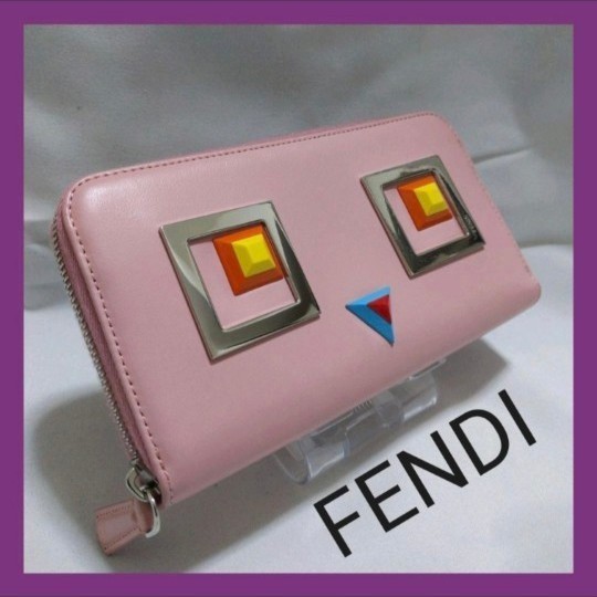 FENDI Monster Bag Bugs Leather Long Wallet Rare Limited Edition