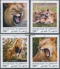 Briefmarken Dschibuti 2018 Mi 2562-2565 (kompl. Ausgabe) postfrisch Löwen
