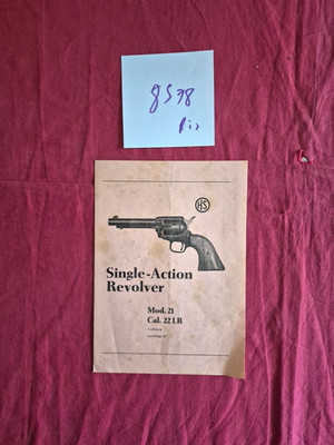Nr.8578 bis / Technisches Prospekt Single-Action Revover Mod.21 Cal 22 LR / HS