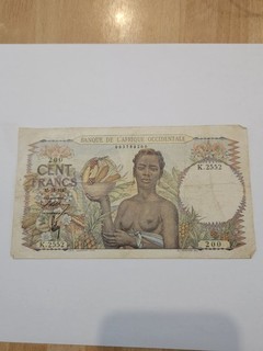 Banque de l’Afrique Occidentale billets 100 francs