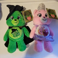 Care Bears X Wicked Fun Size 8" Plush bear Lot of 2 Bears Elphaba & Glinda