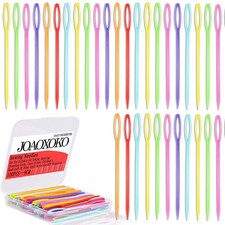 Big Eye Yarn Needles, 100 Count 9cm/3.54inch Plastic Darning Needles for Hand...