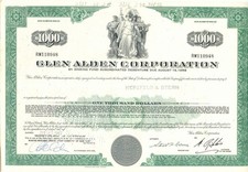 USA 1966, GLEN ALDEN CORP., Delaware, attractive 6% bond over US$ 1,000