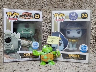 Myths Lot of 2 Funko Pop! Figures: Cyclops #23 & Sphinx #24 w/Soft Protectors