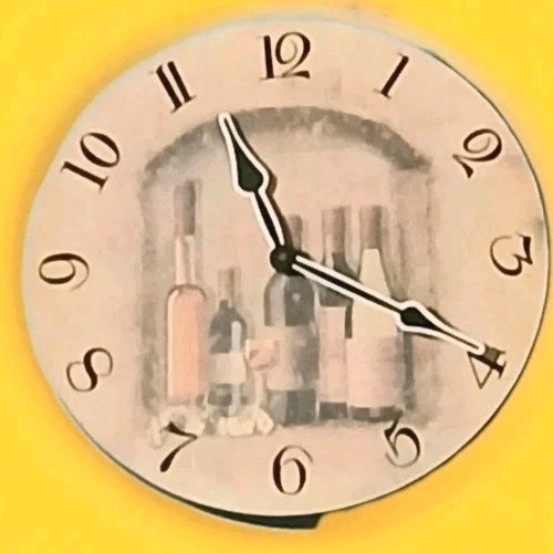Wine wall ClockPointersArt