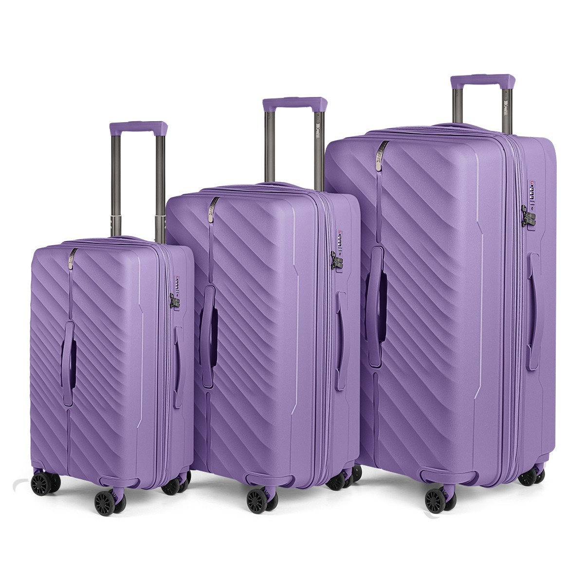 3-Piece Luggage Set Lightweight Expandable Hardside Suitcase with TSA Lock