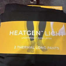 M&S Heatgen Light base layer Thermal Long johns leggings Pants x 2 pack black S