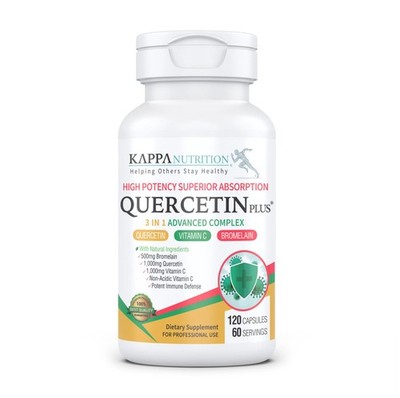 Quercetin 1000mg w/ Bromelain for Immune, Cardiovascular & Respiratory 120 Caps