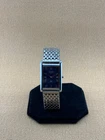 RARE BLUE SILVER Vintage Seiko Slim Quartz Men’s Wrist Watch