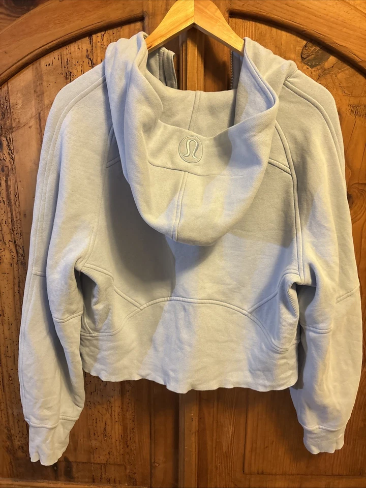 Sudadera con capucha para mujer Lululemon tiro medio Carolina azul cremallera completa Foto 4 de 4