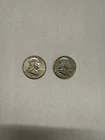 Silver Benjamin Franklin Half Dollars 1954&63 UNC