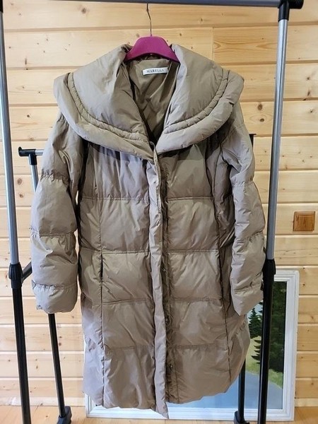 Women Marella Puffer Coat Beige 38 / M / 46