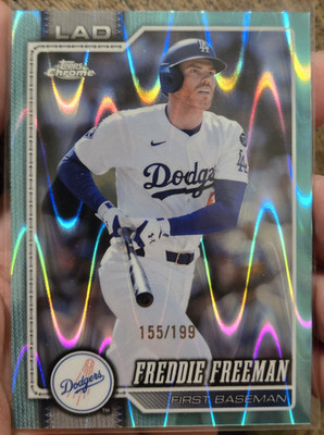 2026 Topps Chrome FREDDIE FREEMAN Dodgers MLB #23 Aqua Raywave Refractor 155/199