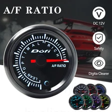 2" 52mm Universal 7 Colors LED Car Pointer Narrowband Air Fuel Ratio Gauge Meter