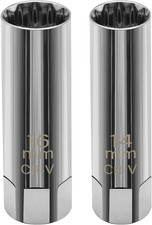 2 Pezzi Chiave Candele 16Mm/14Mm, Parete Sottile Magnetica Chiave per Candele Co