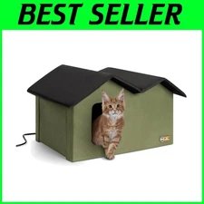 Multi-Cat Winter Cat House with Weather Protection