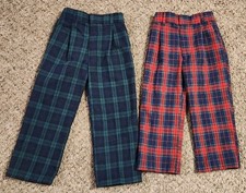 VINTAGE IMP ORIGINALS TODDLER BOY WOOL PLAID PANTS LOT 2