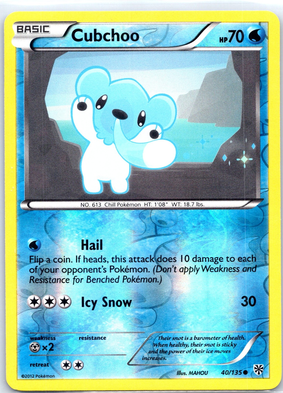 Cubchoo Reverse Holo Common PLS Plasma Storm 40/135 LP