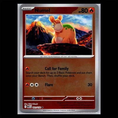 Numel 021/132 Reverse Holo - Mega Evolution Pokemon Card | eBay