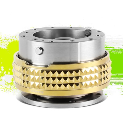 NRG SRK-210GM-CG STEERING WHEEL QUICK RELEASE KIT GUN METAL/GOLD PYRAMID RING