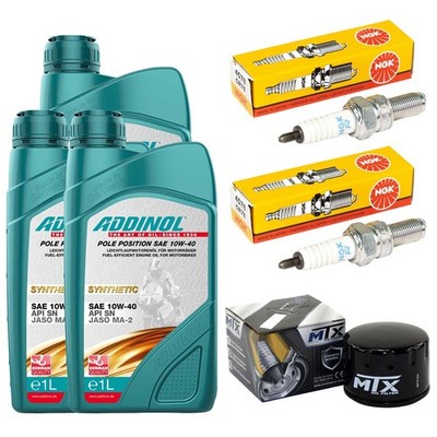 Öl Set 3L Inspektion Zündkerzen Ölfilter für Kymco AK 550 Premium AK550 2016-26