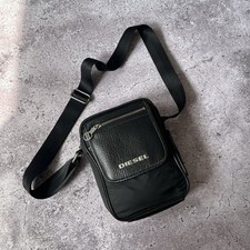 Vintage DIESEL Black Nylon Leather Crossbody ...