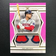 2025 Topps Definitive Jumbo Patch Relic Alex Bregman Pink /15 Red Sox