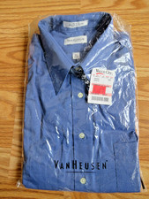 Vintage Van Heusen Men's Shirt, 16 1/2 34/35 Long Sleeve NOS 1980's