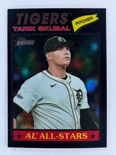 TARIK SKUBAL 2026 Topps Heritage #281 BLACK REFRACTOR /77 Detroit Tigers