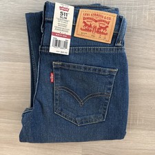 Levi's Boys 511 Mid-Rise Comfort Flex Stretch Denim Jeans Size 8 Slim 24 X 25