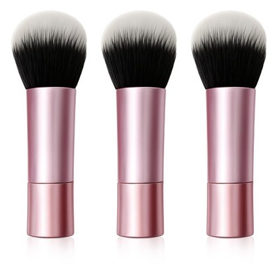 Travel Makeup Brush Set - Mini Multitask Brushes for Blush, Bronzer, Powder
