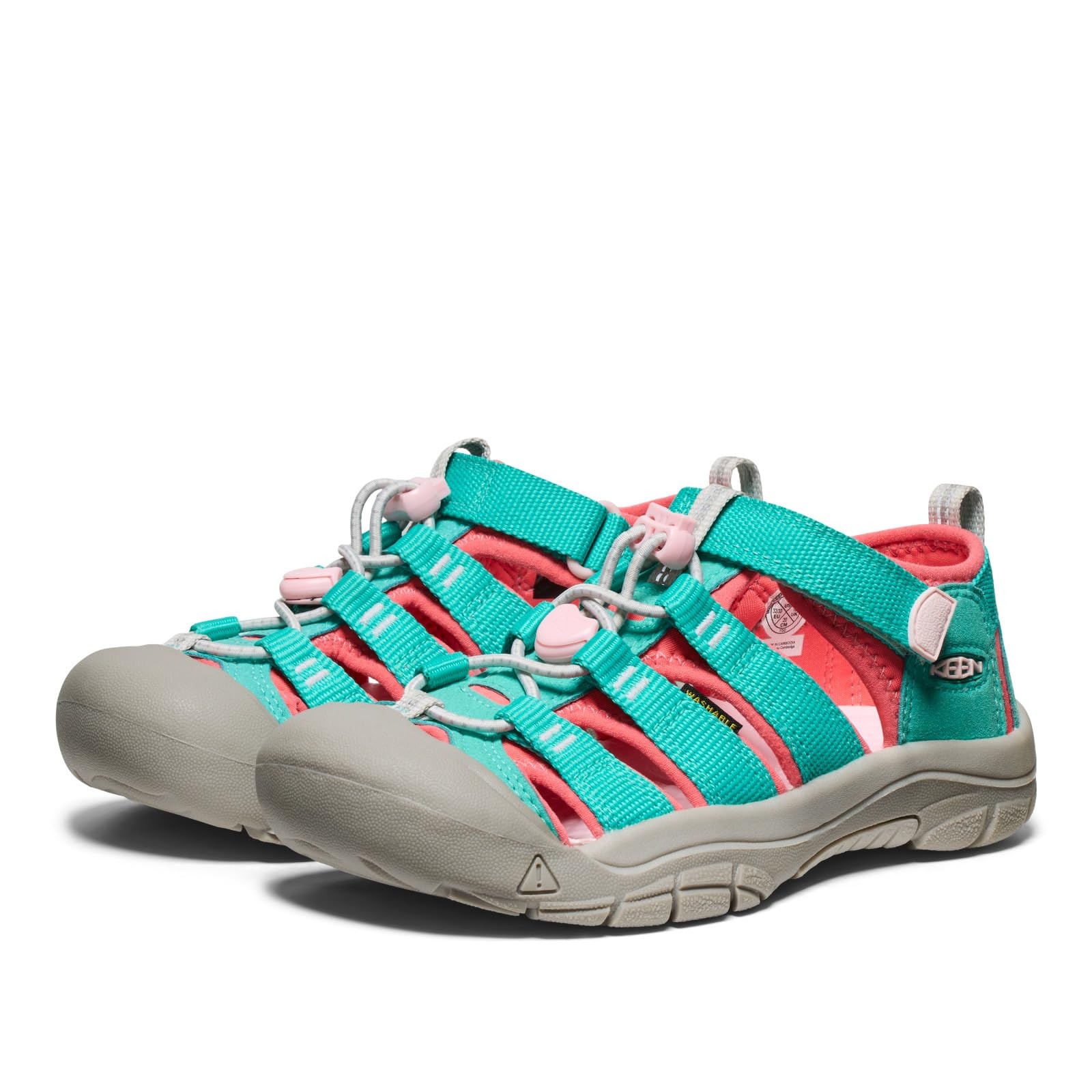 KEEN Newport H2 Sandali Unisex Bambini e ragazzi Blu Bright Aqua Giggle Pink