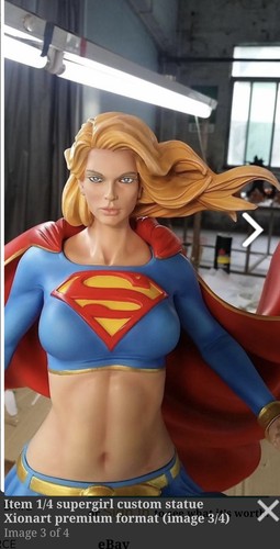 XionArt Supergirl Custom Resin Statue 1:4 Scale Angry Figure Light Up - Picture 4 of 4