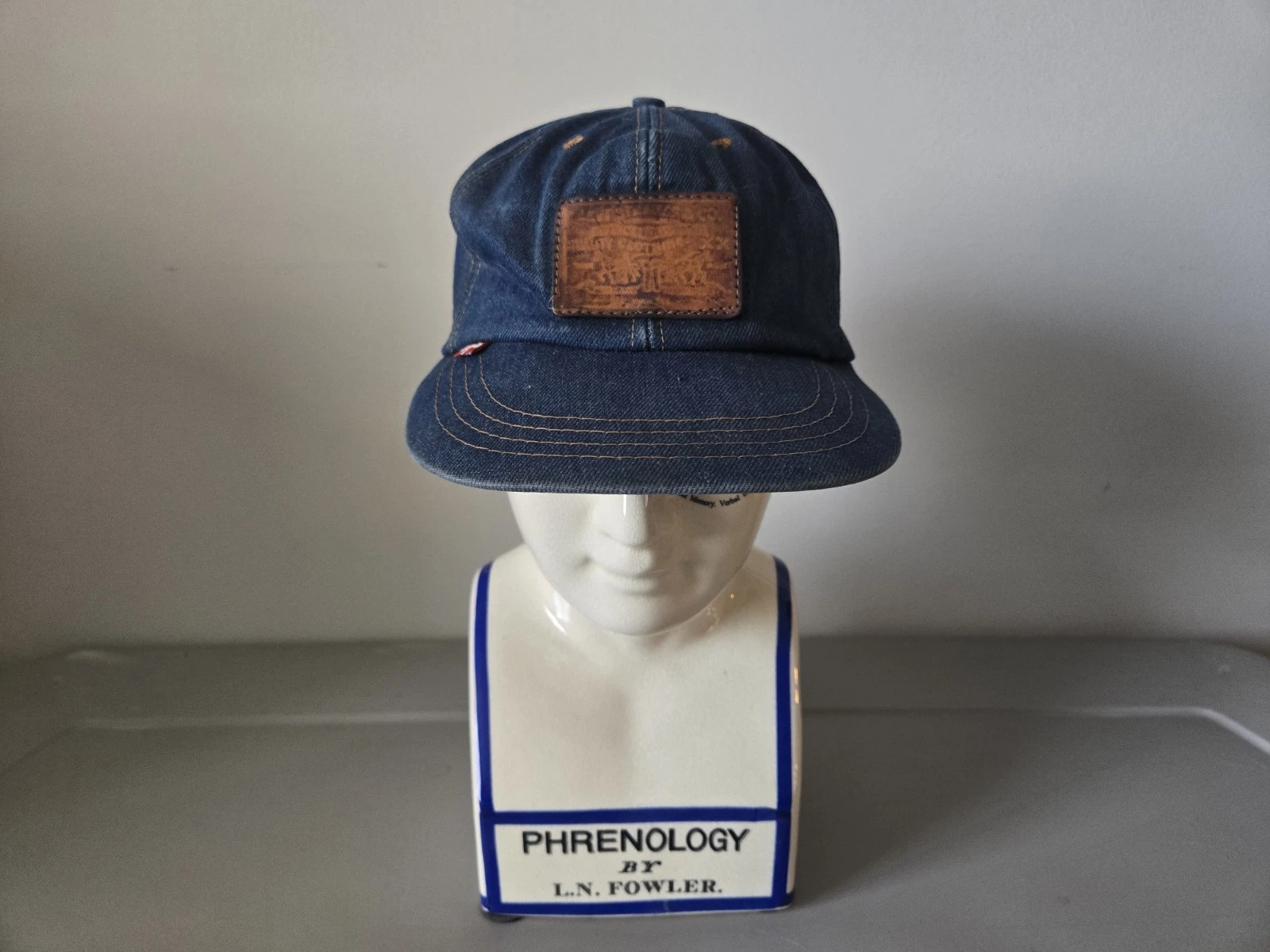 Vtg 1980s Levis Red Tab Denim Jerky Patch Hat Leather Strap Made In USA
Opens in a new window or tab